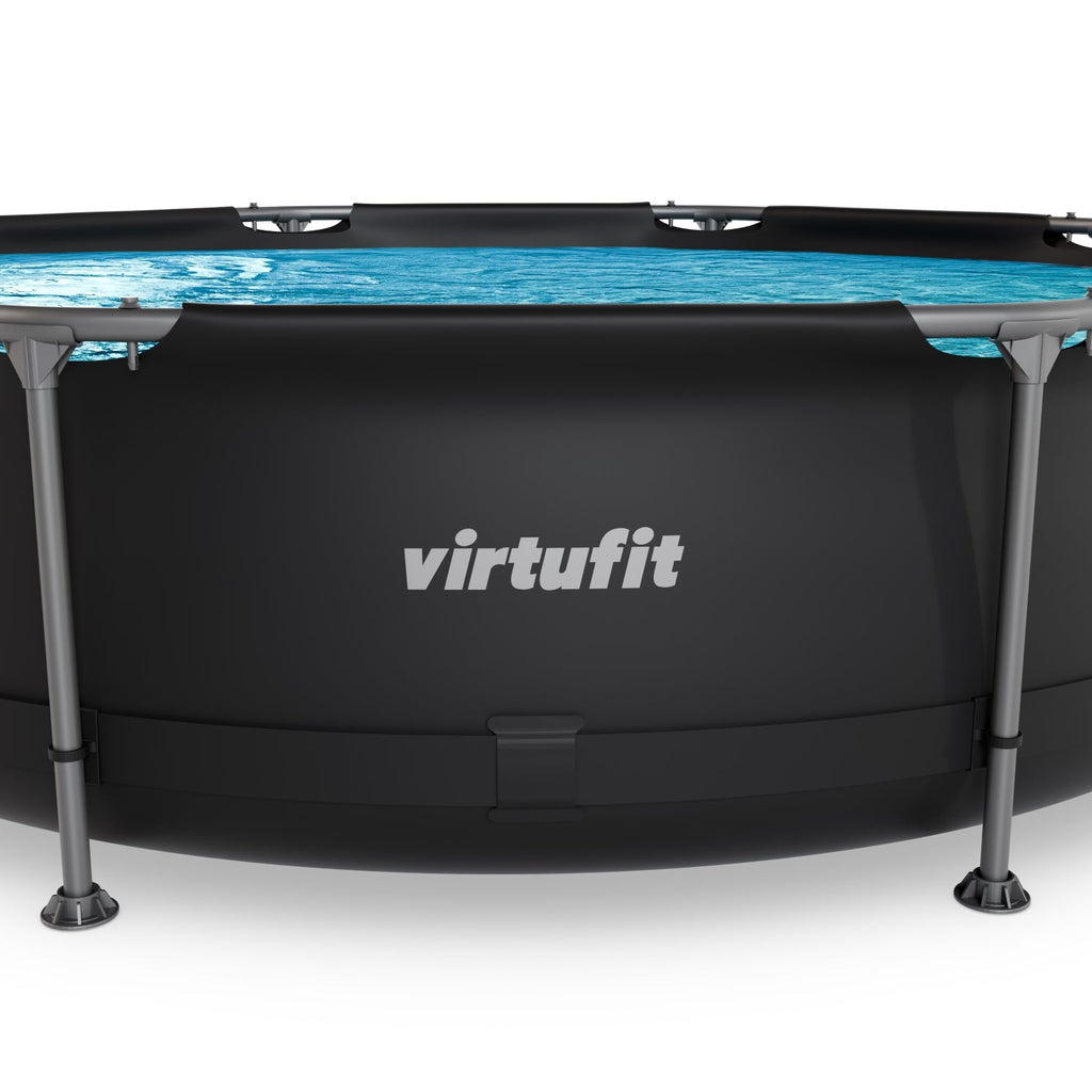 VirtuFit Zwembad Rond Ø305 x 76 cm - Antraciet - Compleet Pakket - Afbeelding 8