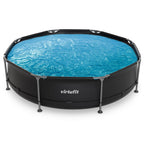 VirtuFit Zwembad Rond Ø305 x 76 cm - Antraciet - Compleet Pakket - Afbeelding 9