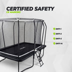 VirtuFit Premium Rechthoekige Trampoline met Veiligheidsnet - Zwart - 183 x 274 cm - Gratis trap - Afbeelding 9