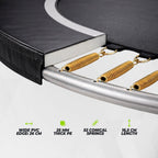 VirtuFit Premium Rechthoekige Trampoline met Veiligheidsnet - Zwart - 213 x 305 cm - Gratis trap - Afbeelding 7