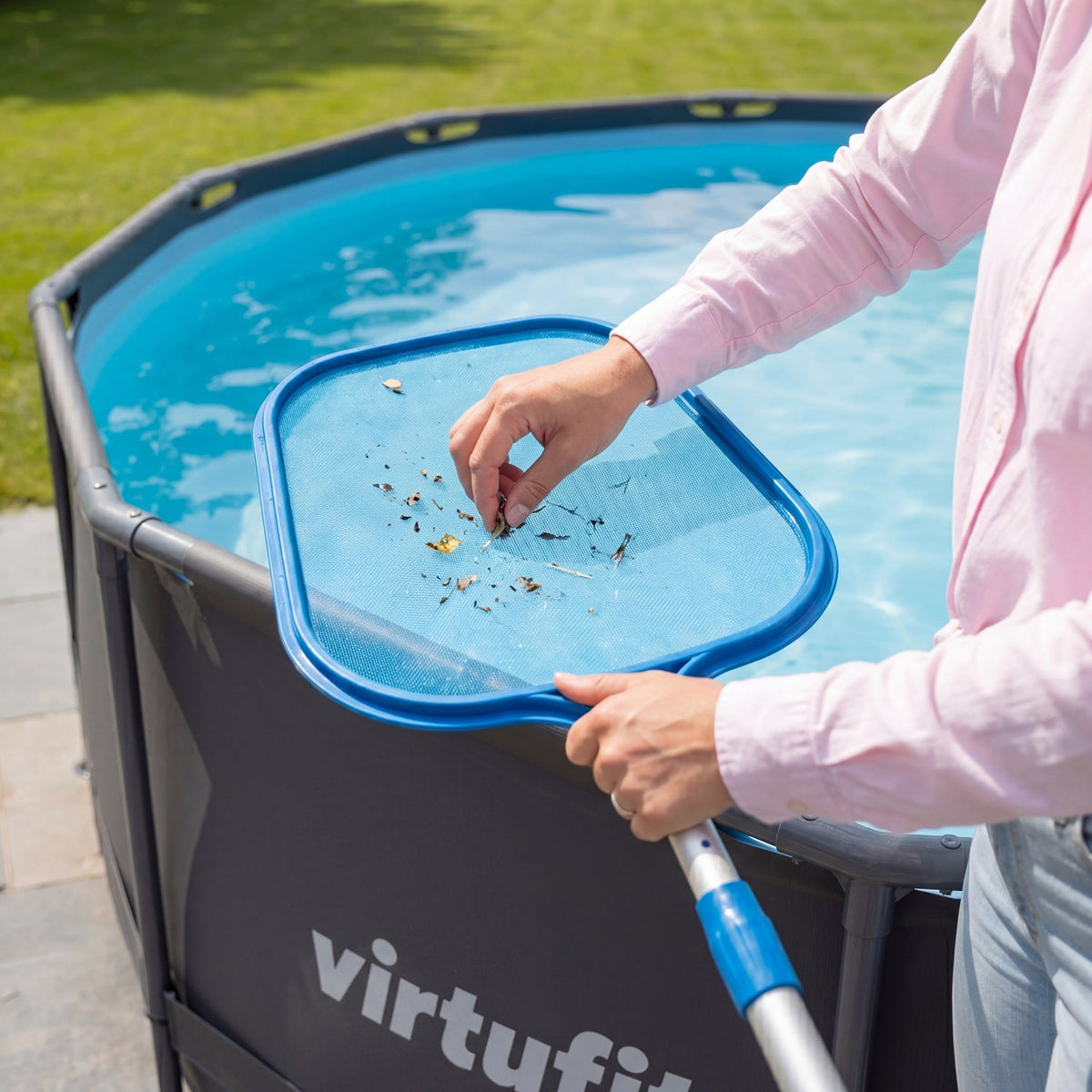 Virtufit Zwembad Oppervlakte Schepnet - In gebruik