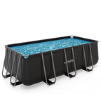 VirtuFit Rechthoekig Zwembad 400 x 200 x 122 cm - Antraciet - Compleet Pakket - Afbeelding 6