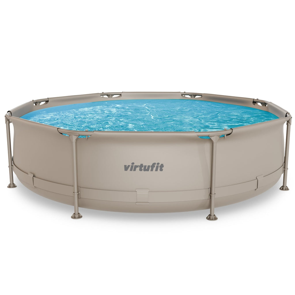 VirtuFit Zwembad Rond Ø305 x 76 cm - Beige - Compleet Pakket - Afbeelding 10
