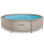 VirtuFit Zwembad Rond Ø305 x 76 cm - Beige - Compleet Pakket - Afbeelding 10