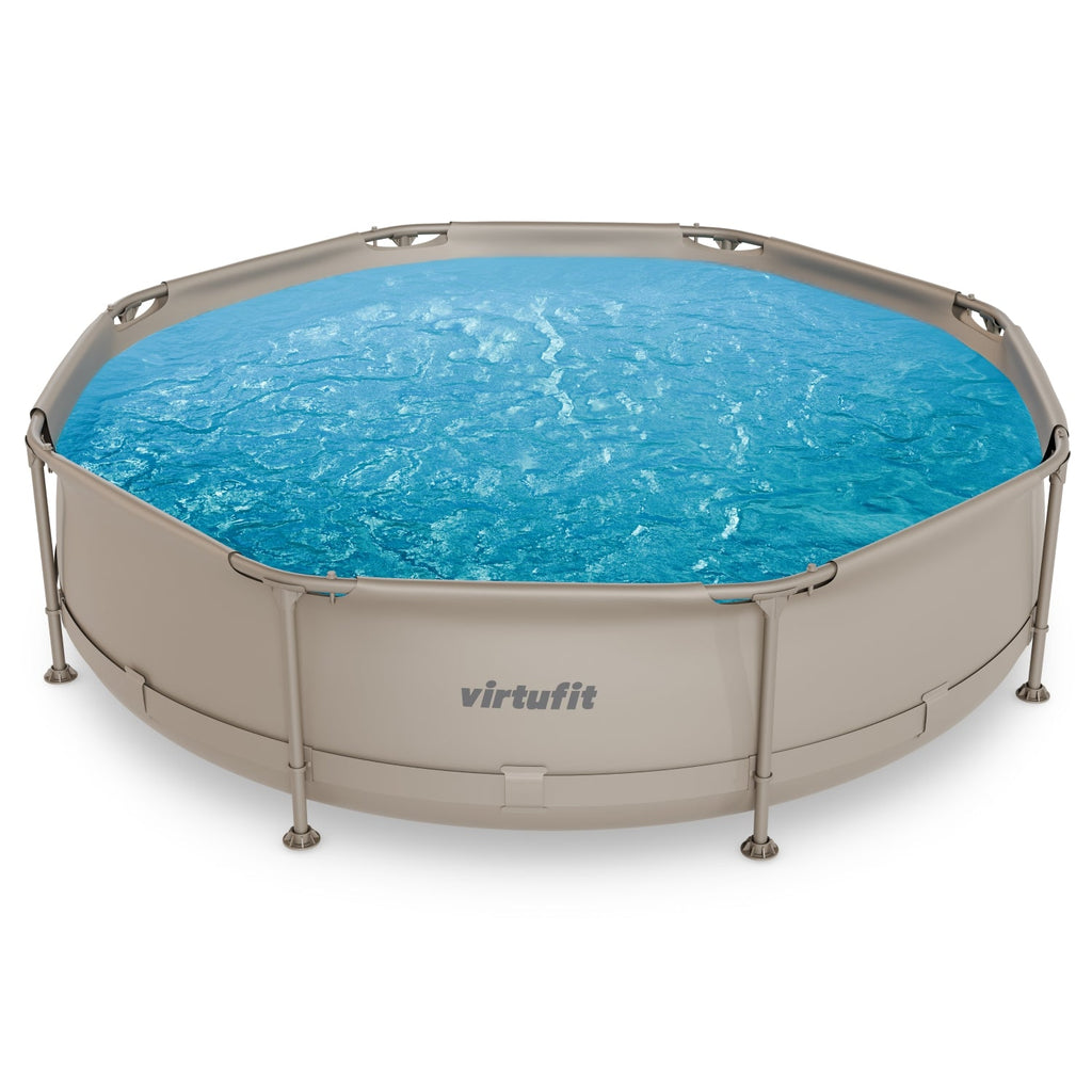 VirtuFit Zwembad Rond Ø305 x 76 cm - Beige - Compleet Pakket - Afbeelding 13