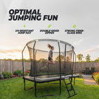 VirtuFit Premium Rechthoekige Trampoline met Veiligheidsnet - Zwart - 183 x 274 cm - Gratis trap - Afbeelding 5