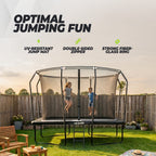VirtuFit Premium Rechthoekige Trampoline met Veiligheidsnet - Zwart - 213 x 305 cm - Gratis trap - Afbeelding 5