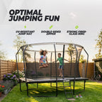 VirtuFit Premium Rechthoekige Trampoline met Veiligheidsnet - Zwart - 244 x 366 cm - Gratis trap - Afbeelding 5
