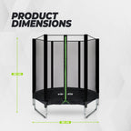 VirtuFit Trampoline met Veiligheidsnet - Zwart - 183 cm - Afbeelding 7