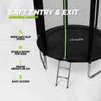 VirtuFit Trampoline met Veiligheidsnet - Zwart - 251 cm - In gebruik