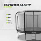 VirtuFit Premium Trampoline met Veiligheidsnet - Zwart - 366 cm - Afbeelding 9