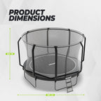 VirtuFit Premium Trampoline met Veiligheidsnet - Zwart - 366 cm - Afbeelding 10