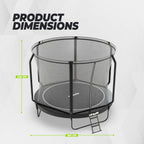 VirtuFit Premium Trampoline met Veiligheidsnet - Zwart - 305 cm - Afbeelding 10