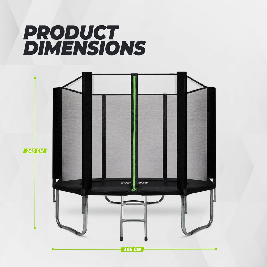 VirtuFit Trampoline met Veiligheidsnet - Zwart - 305 cm - Afbeelding 7