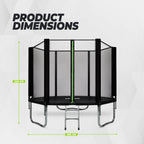 VirtuFit Trampoline met Veiligheidsnet - Zwart - 305 cm - Afbeelding 7