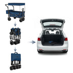 NILS Camp Opvouwbare Bolderkar - Blauw - 120L - Afbeelding 6