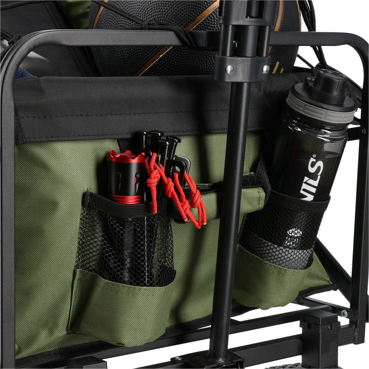 NILS Camp Opvouwbare Bolderkar - Groen - 150L - Afbeelding 6