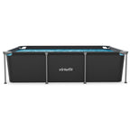 VirtuFit Rechthoekig Zwembad - 260 x 180 x 66 cm - Antraciet - Inclusief Filterpomp - Afbeelding 7