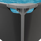 VirtuFit Rechthoekig Zwembad - 260 x 180 x 66 cm - Antraciet - Inclusief Filterpomp - Afbeelding 5