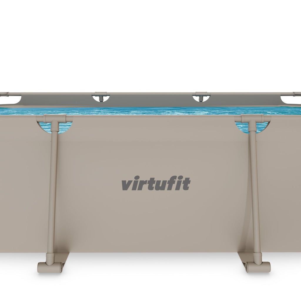 VirtuFit Rechthoekig Zwembad - 300 x 210 x 66 cm - Beige - Inclusief Filterpomp - Afbeelding 5