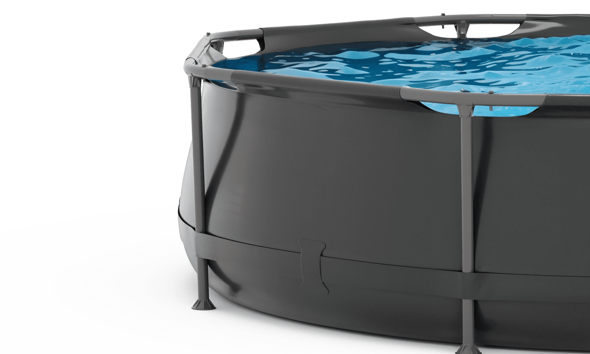 VirtuFit Rond Zwembad - Ø305 x 76 cm - Antraciet - Inclusief Filterpomp - Afbeelding 8