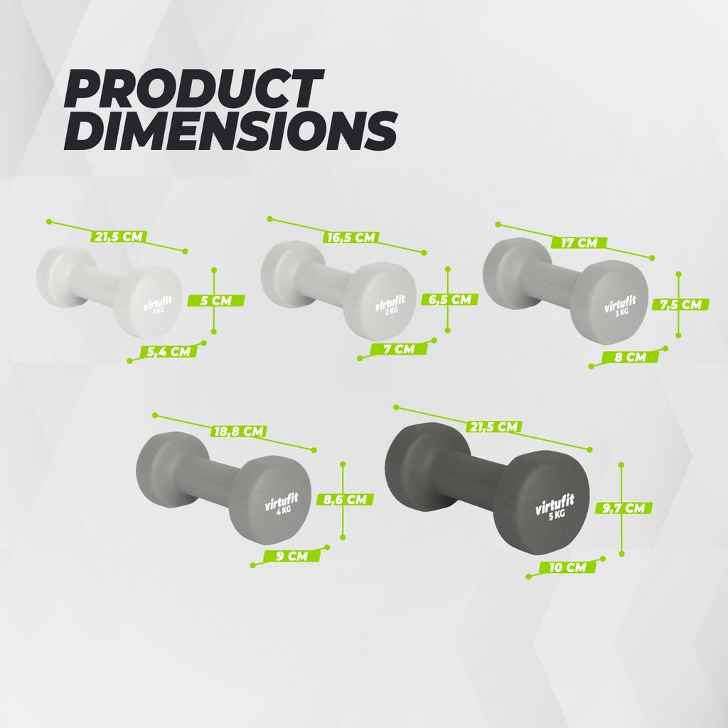 VirtuFit Vinyl Dumbbell Set Pro - 2 x 3 kg - In gebruik