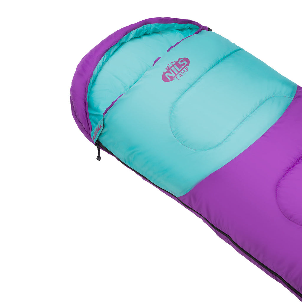 NILS Camp Slaapzak - Paars/Turquoise - Maat M - Afbeelding 5