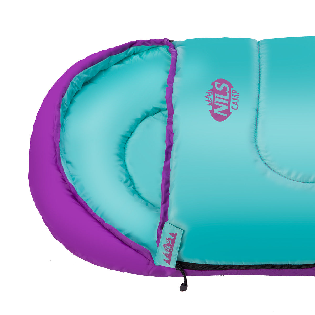 NILS Camp Slaapzak - Paars/Turquoise - Maat M - Afbeelding 8