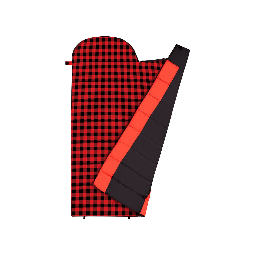 NILS Camp 2-persoons Slaapzak - Zwart/Rood - Afbeelding 5