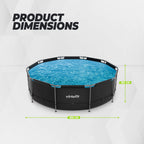VirtuFit Rond Zwembad - Ø366 x 100 cm - Antraciet - Afbeelding 7