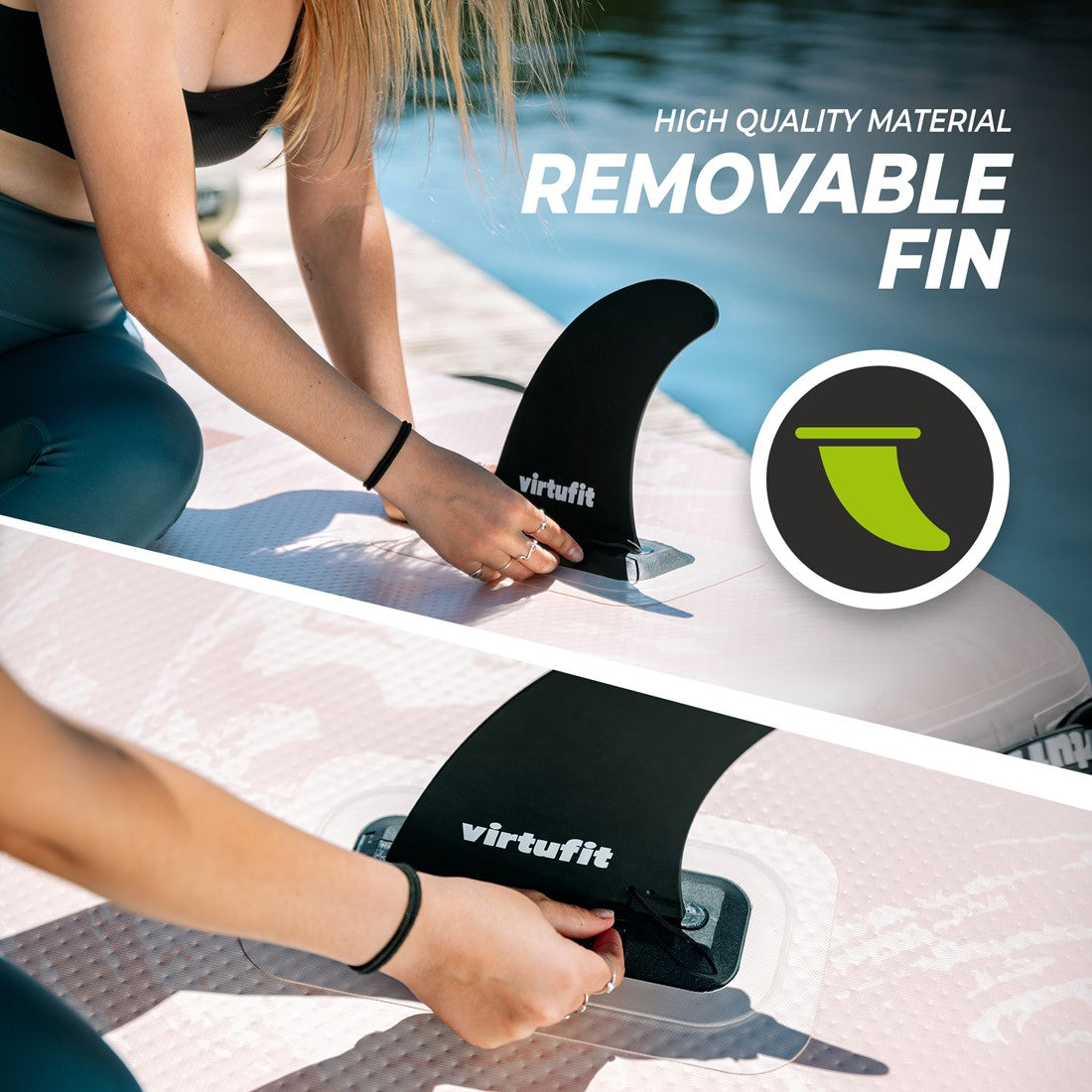 VirtuFit Supboard Cruiser 305 - Zwart - Met Kajak zitje, accessoires en draagtas -Tweedekans - Afbeelding 8