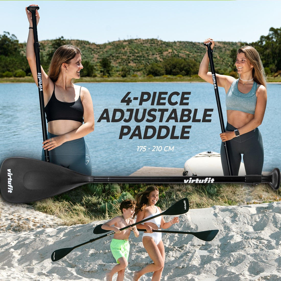 VirtuFit Supboard Cruiser 305 - Zwart - Met Kajak zitje, accessoires en draagtas -Tweedekans - Afbeelding 13