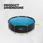 VirtuFit Rond Zwembad - Ø244 x 76 cm - Antraciet - Afbeelding 6