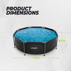 VirtuFit Rond Zwembad - Ø244 x 76 cm - Antraciet - Inclusief Filterpomp - Afbeelding 15