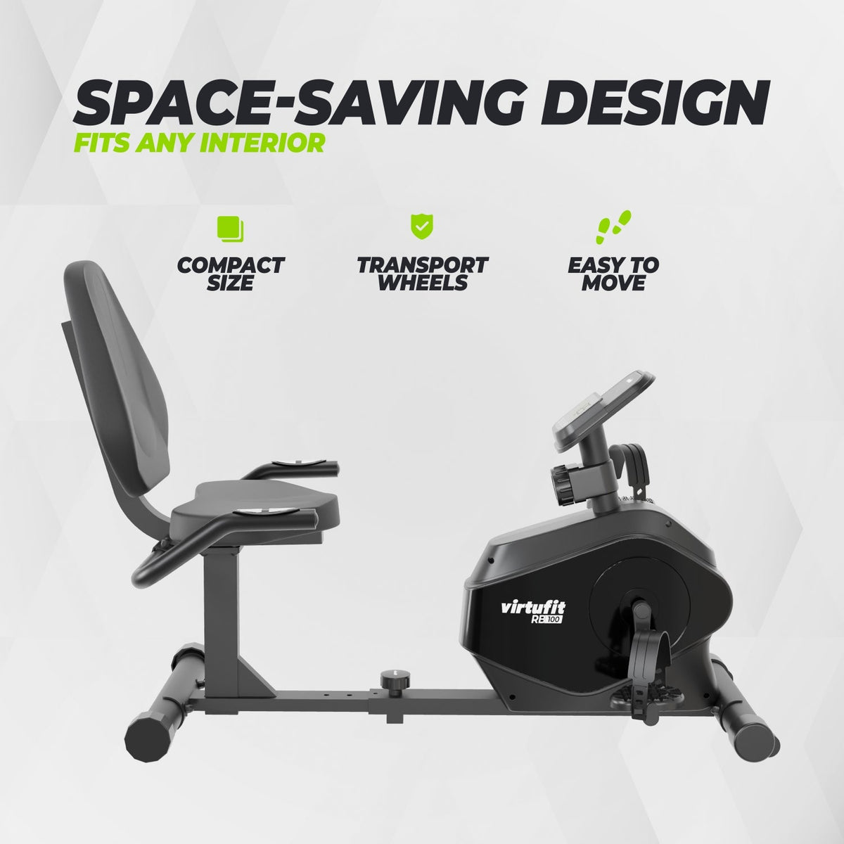 VirtuFit RB100 Recumbent Bike Ligfiets - 2026 model - In gebruik
