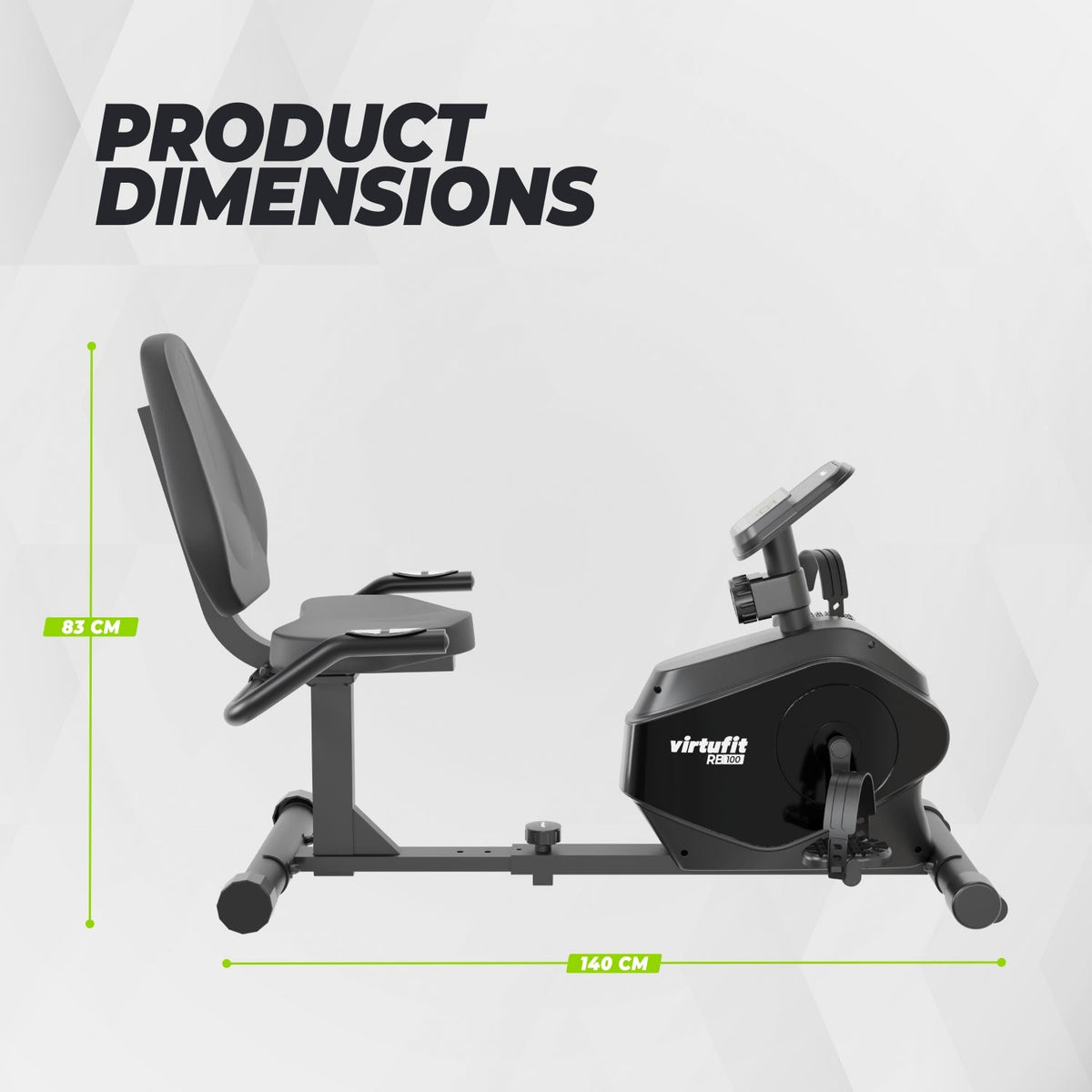 VirtuFit RB100 Recumbent Bike Ligfiets - 2026 model - Afbeelding 7