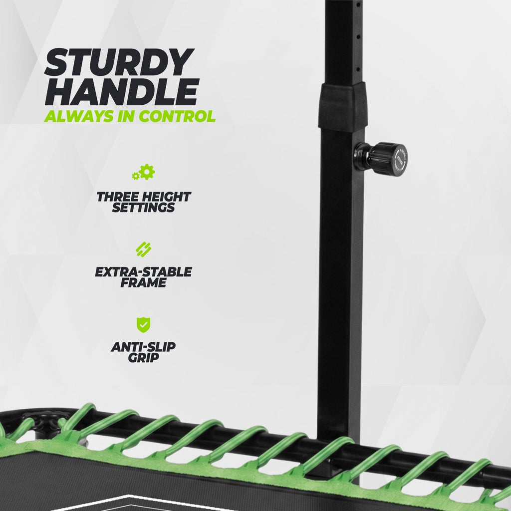 VirtuFit Fitness Trampoline Pro met Handvat - Zwart - 127 cm - In gebruik