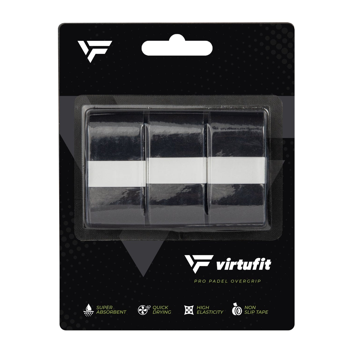 VirtuFit Pro Padel Overgrip - Zwart - 9 Stuks - Afbeelding 6