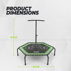 VirtuFit Fitness Trampoline Pro met Handvat - Zwart - 127 cm - Afbeelding 6