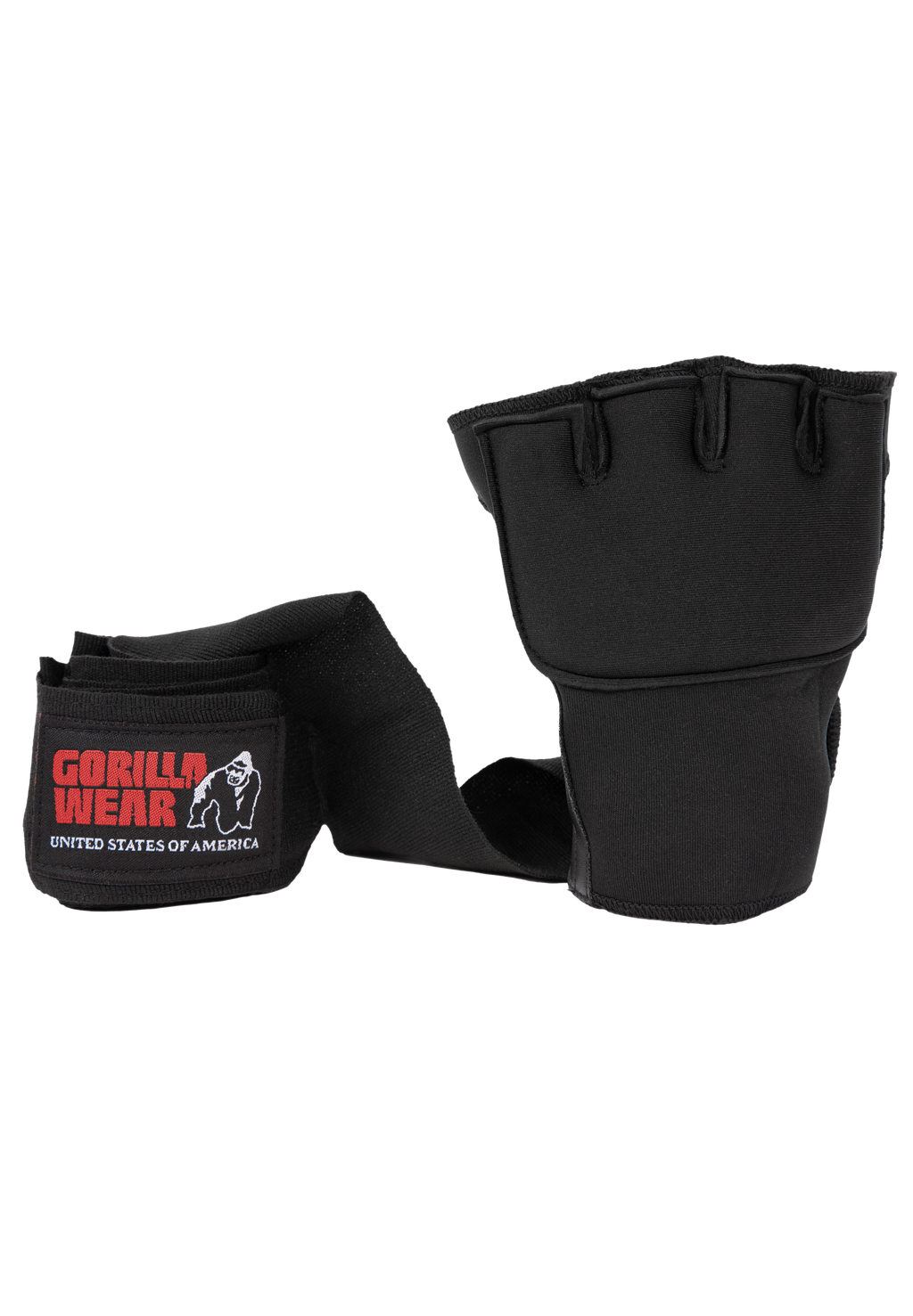 Gorilla Wear Gel Handschoenen met Omslag - Zwart/Wit - In gebruik