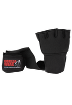 Gorilla Wear Gel Handschoenen met Omslag - Zwart/Wit - In gebruik