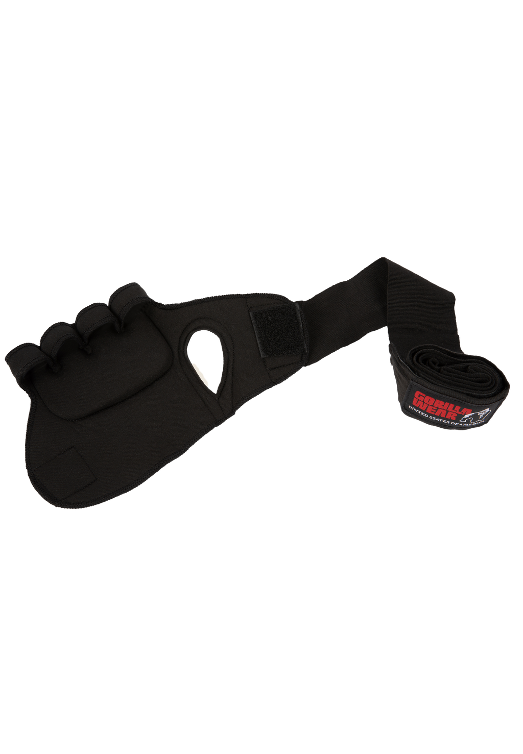 Gorilla Wear Gel Handschoenen met Omslag - Zwart/Wit - Afbeelding 5