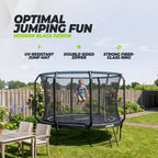 VirtuFit Premium Trampoline met Veiligheidsnet - Zwart - 366 cm - Afbeelding 5