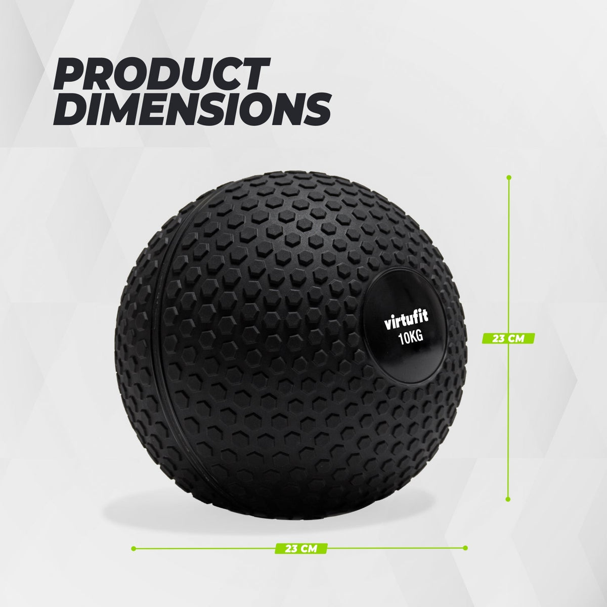 VirtuFit Slam Ball - Fitness Bal – 10 kg – Zwart - In gebruik