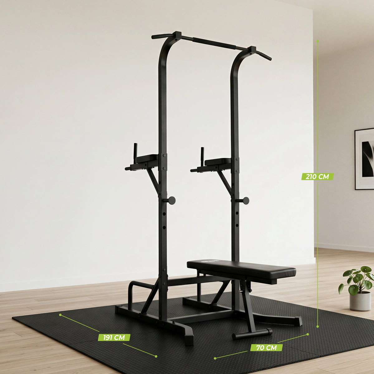 Virtufit Power Tower Deluxe met Fitnessbank - Afbeelding 5