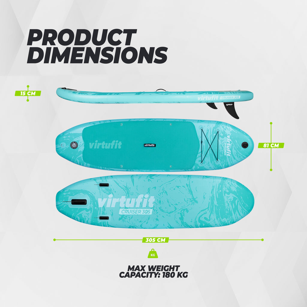 VirtuFit Supboard Cruiser 305 - Zwart - Met Kajak zitje, accessoires en draagtas - Afbeelding 8