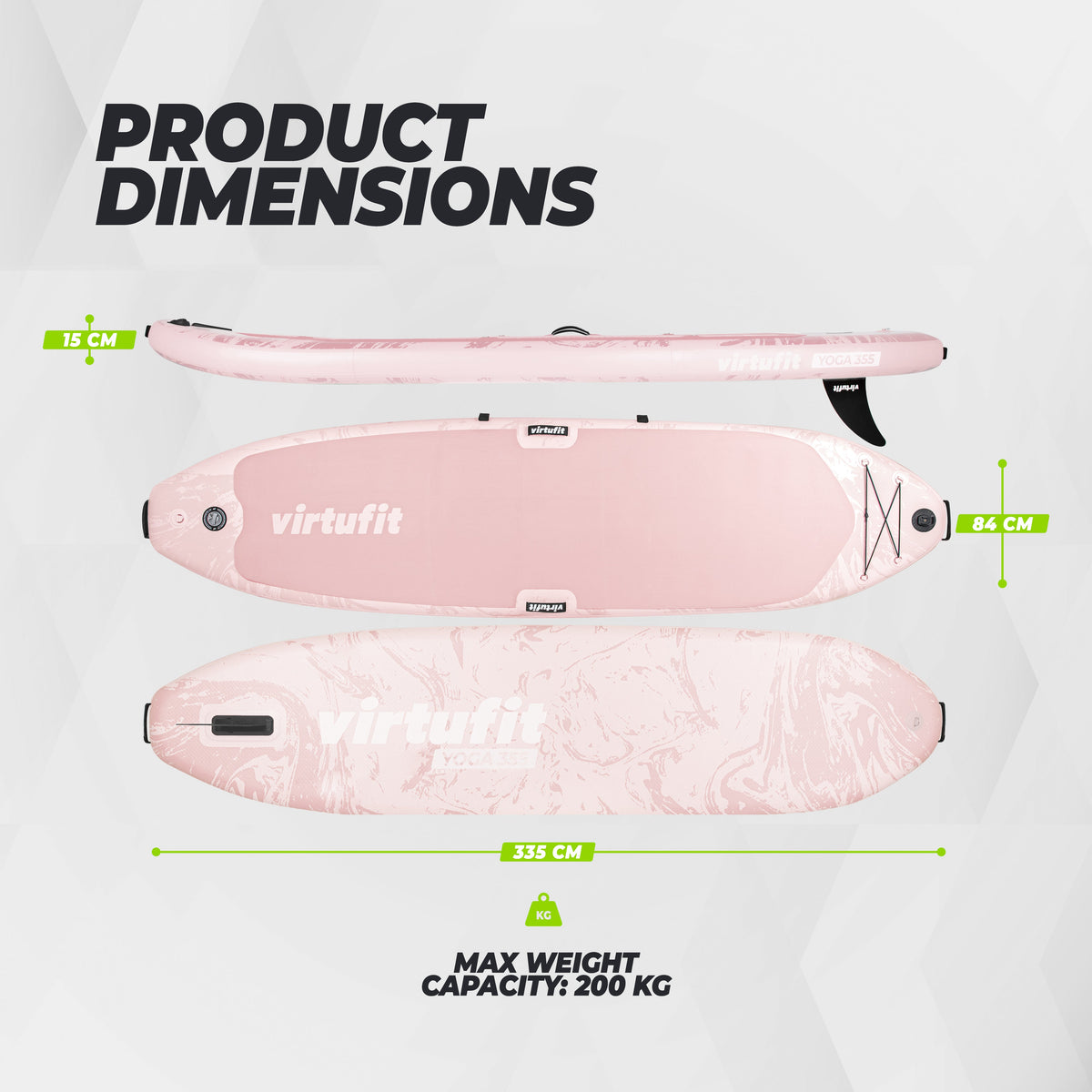 Virtufit Supboard Fitness - Yoga 335 - Sand Beige - Afbeelding 8