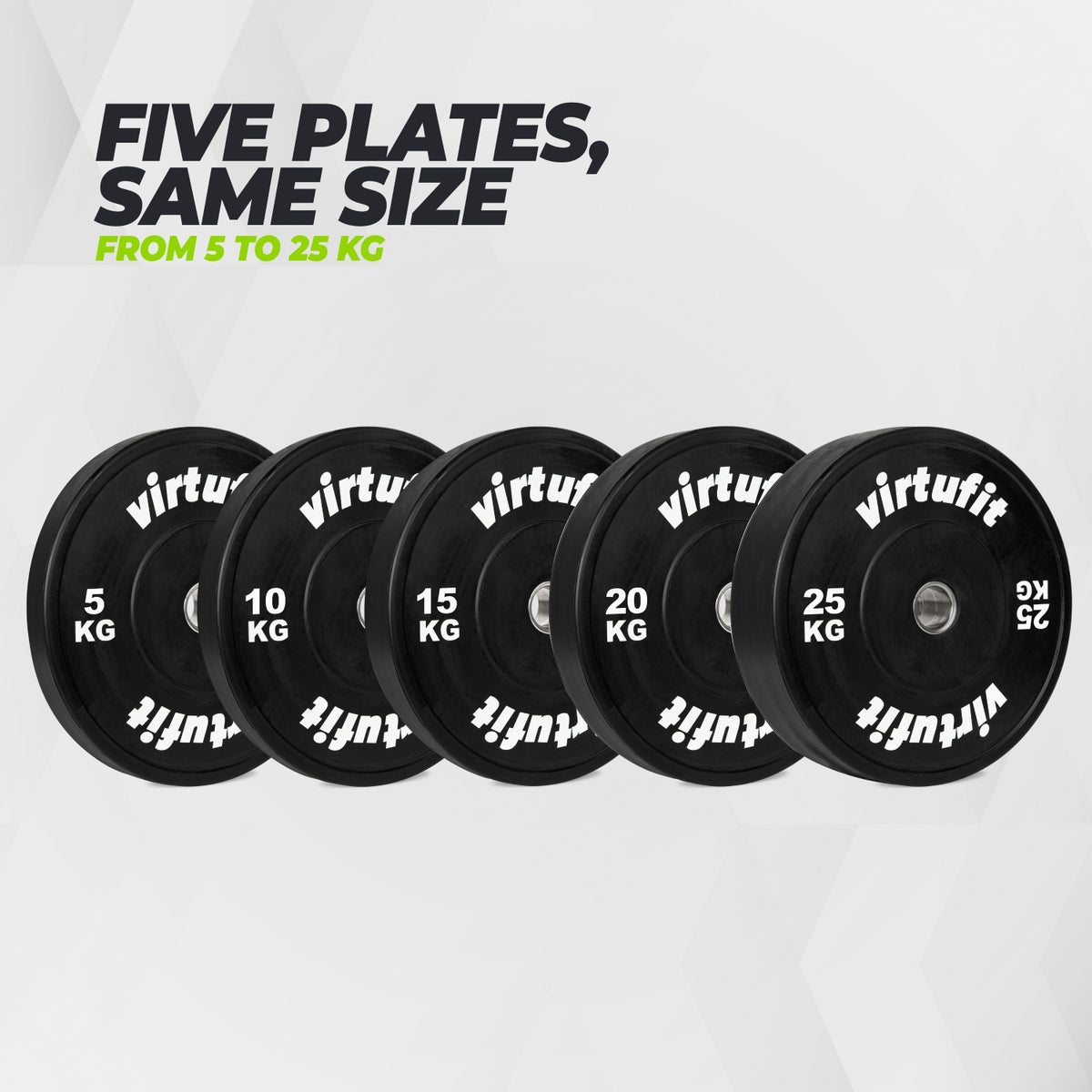 VirtuFit Bumper Plate - Olympische Hantelscheibe aus Gummi - 50 mm - 10 kg