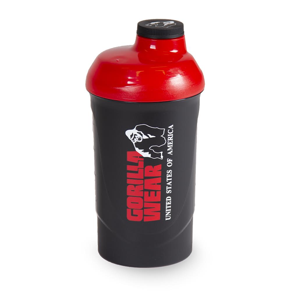 Gorilla Wear Wave Shake Beker - 600 ml - Zwart/Rood - In gebruik