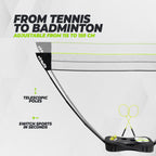 VirtuFit 2-in-1 tragbares Badminton- und Tennisset - inklusive Koffer und Schläger